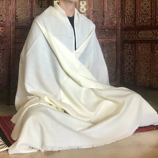 Image Title Kailash Merino Wool Meditation Shawl - Two Colors